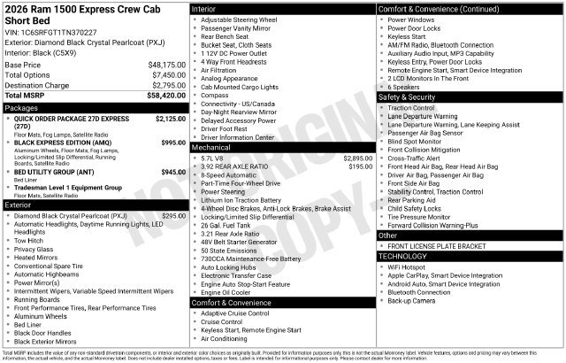 New 2026 RAM 1500 Express AWD/4WD image 2