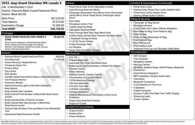 Certified 2022 Jeep Grand Cherokee Laredo X AWD/4WD image 2