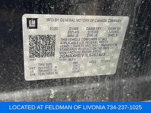 Certified 2020 Chevrolet Equinox LS w/ LS Convenience Package FWD image 10