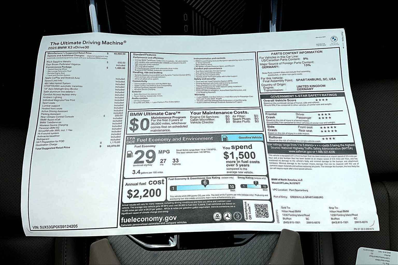 New 2025 BMW X3 xDrive30i w/ Convenience Package AWD/4WD image 18