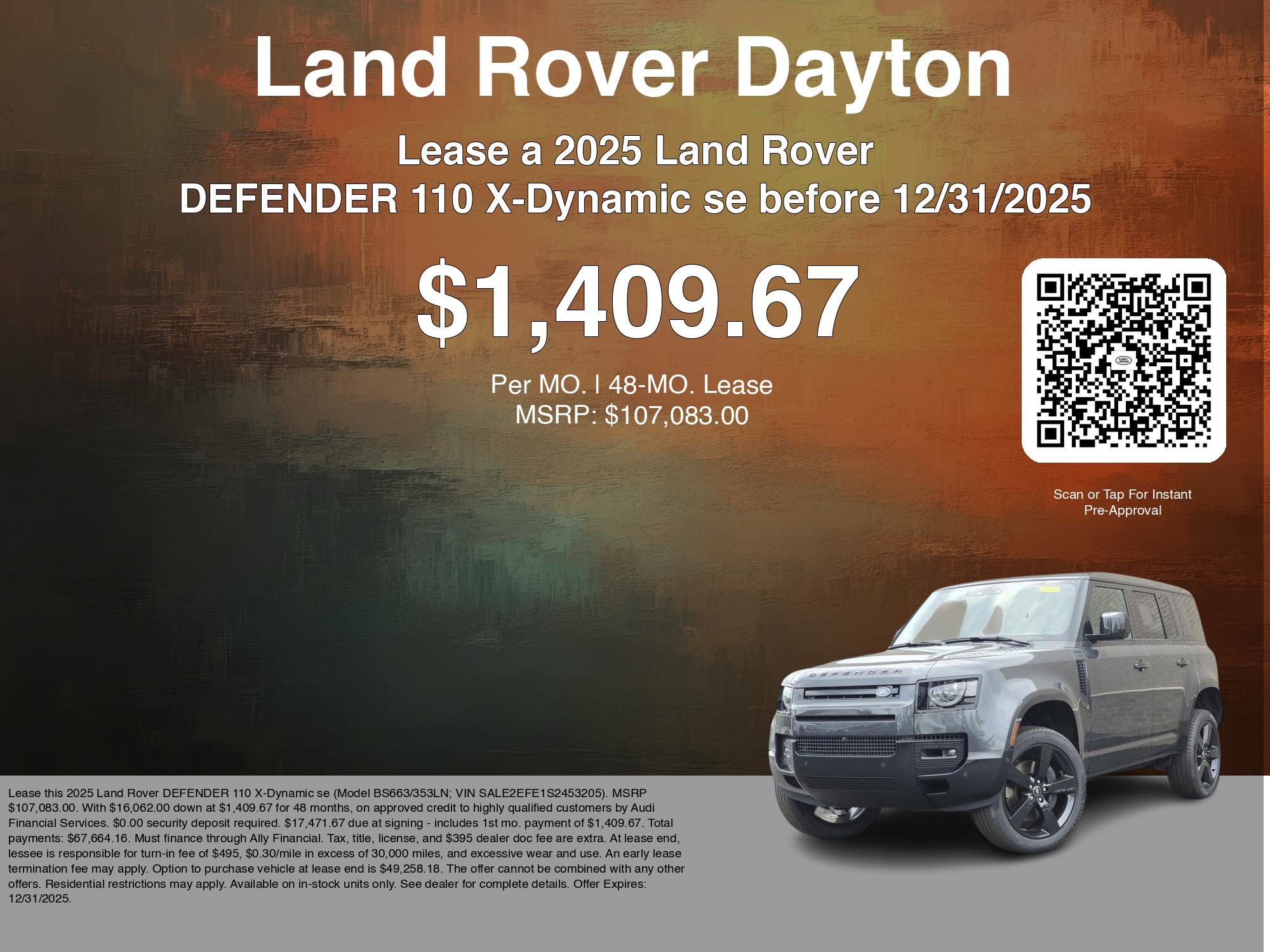 New 2025 Land Rover Defender 110 X-Dynamic SE image 3