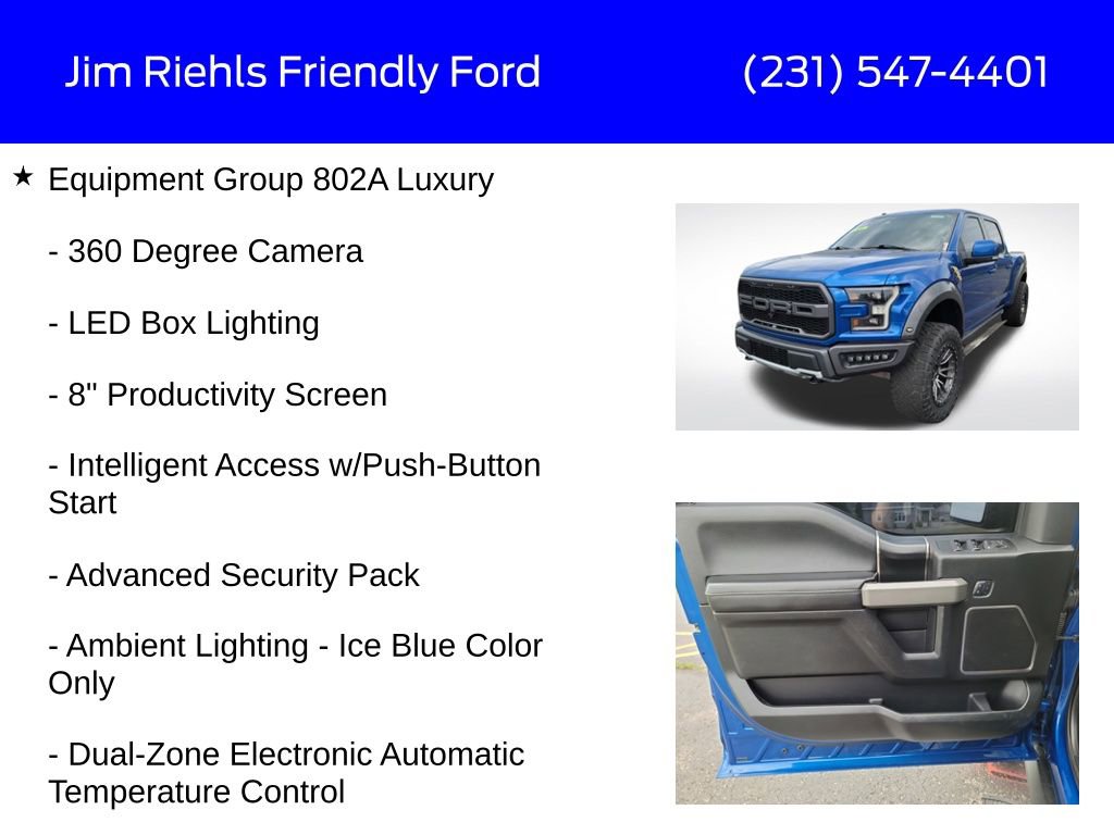 Used 2018 Ford F150 Raptor w/ Equipment Group 802A Luxury image 24