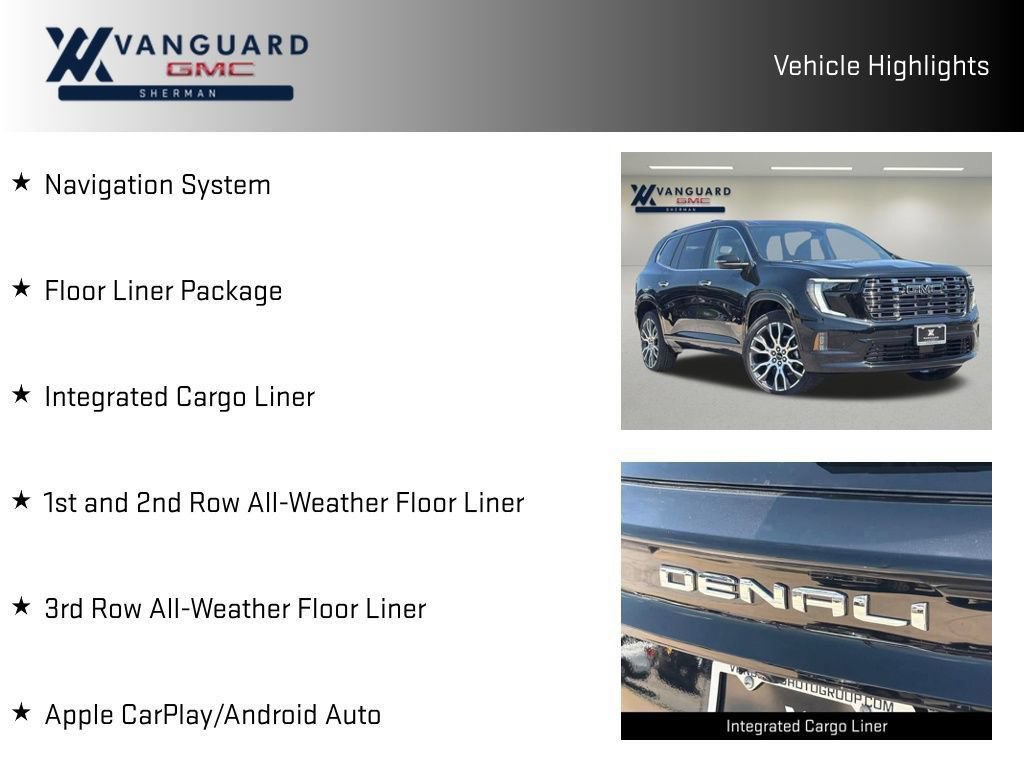 New 2026 GMC Acadia Denali Ultimate w/ LPO, Floor Liner Package AWD/4WD image 12