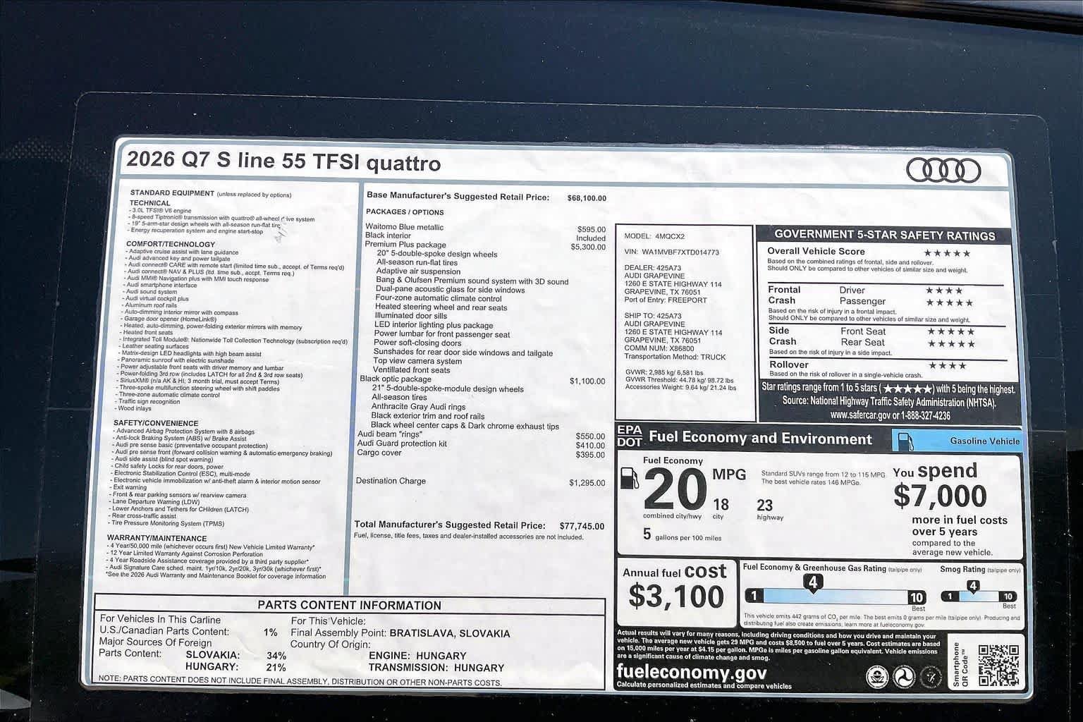 New 2026 Audi Q7 Premium Plus AWD/4WD image 18