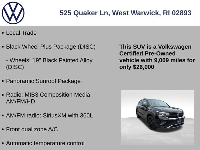 Certified 2024 Volkswagen Taos SE w/ Panoramic Sunroof Package AWD/4WD image 7