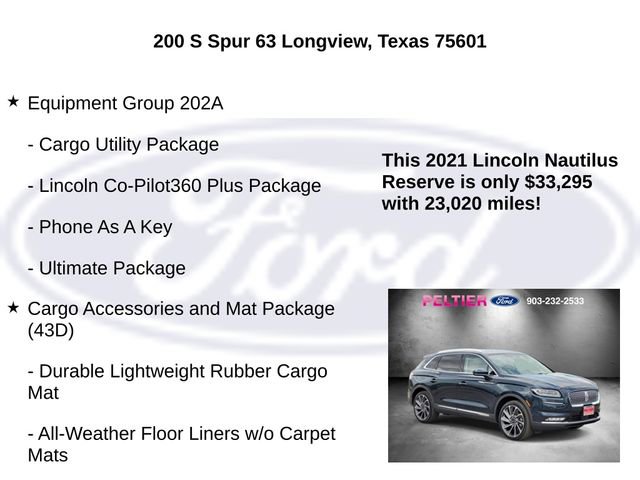 Used 2021 Lincoln Nautilus Reserve w/ Equipment Group 202A image 5