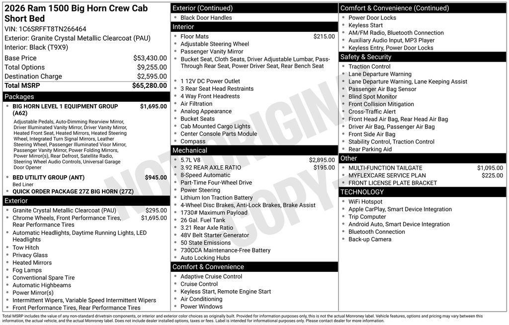 New 2026 RAM 1500 Big Horn AWD/4WD image 6