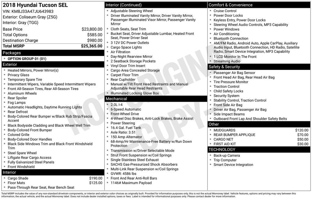 Used 2018 Hyundai Tucson SEL FWD image 4