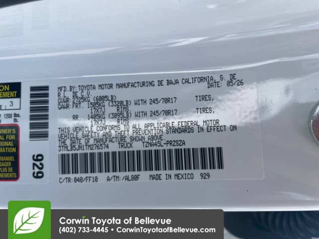 New 2026 Toyota Tacoma SR5 AWD/4WD image 23