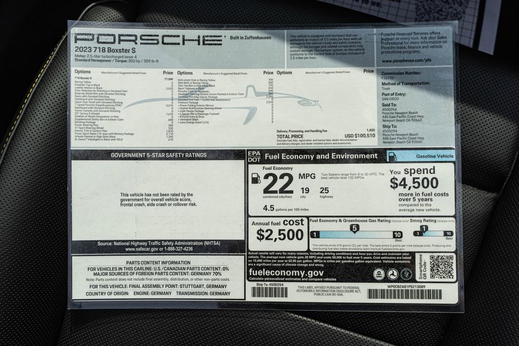 Used 2023 Porsche 718 Boxster S RWD image 40