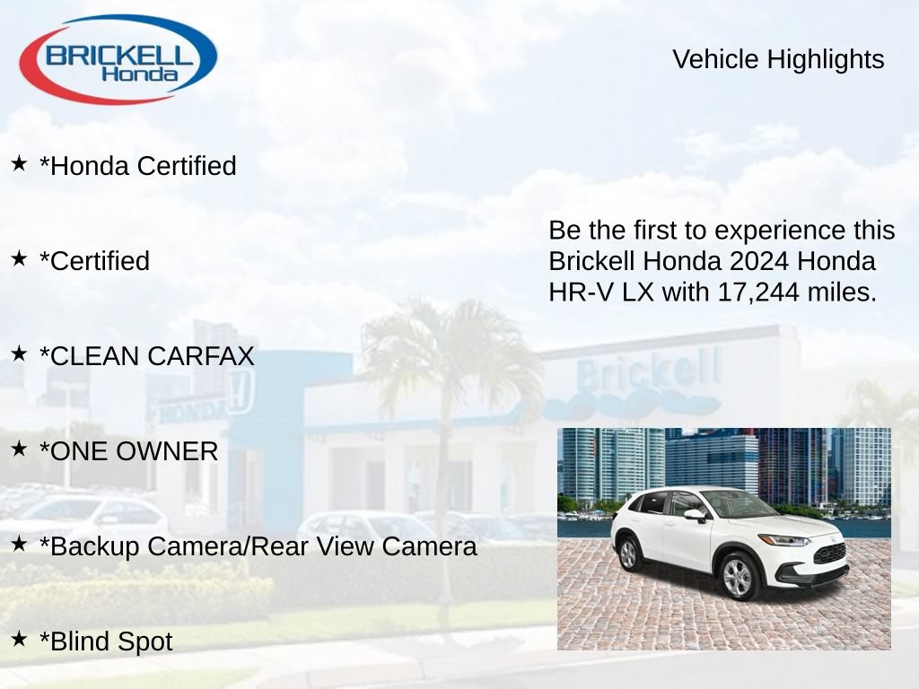 Certified 2024 Honda HR-V LX image 9