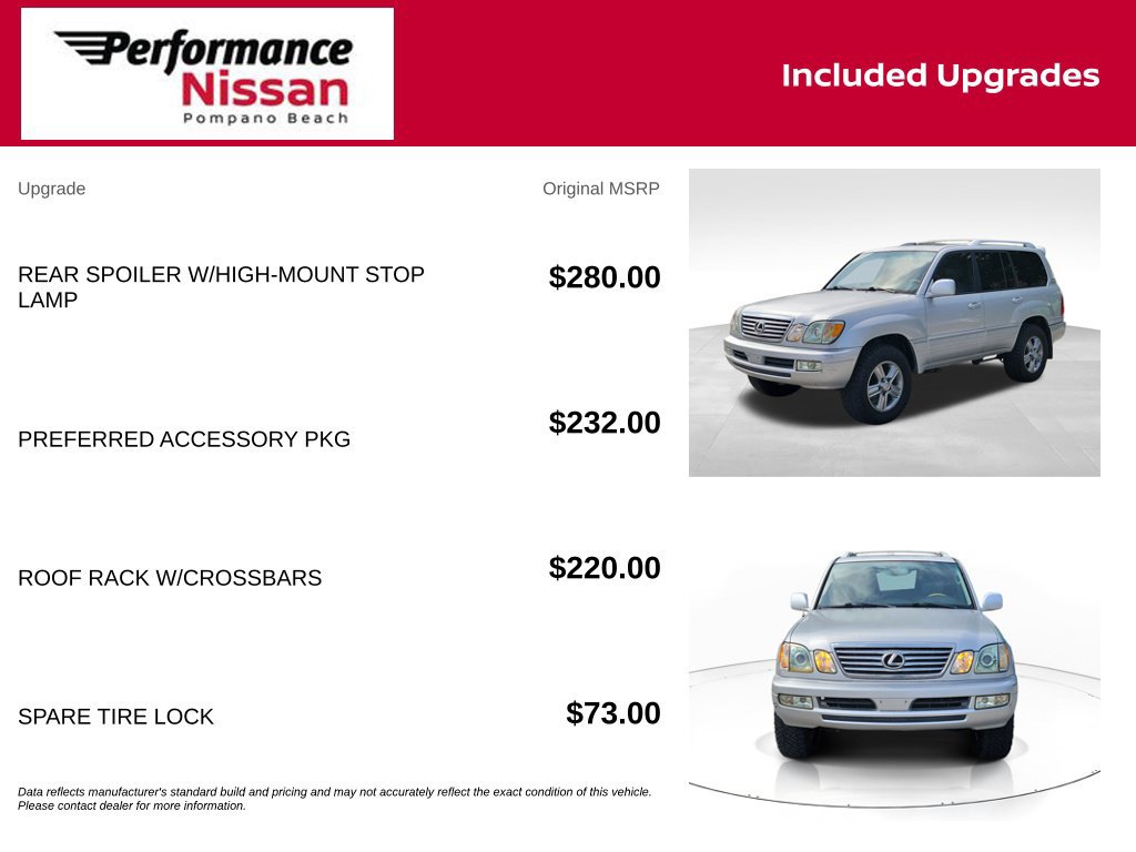 Used 2006 Lexus LX 470 4WD w/ Preferred Accessory Pkg image 7