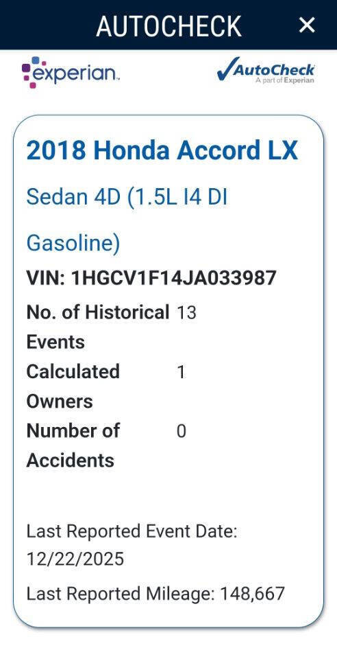 Used 2018 Honda Accord LX image 20