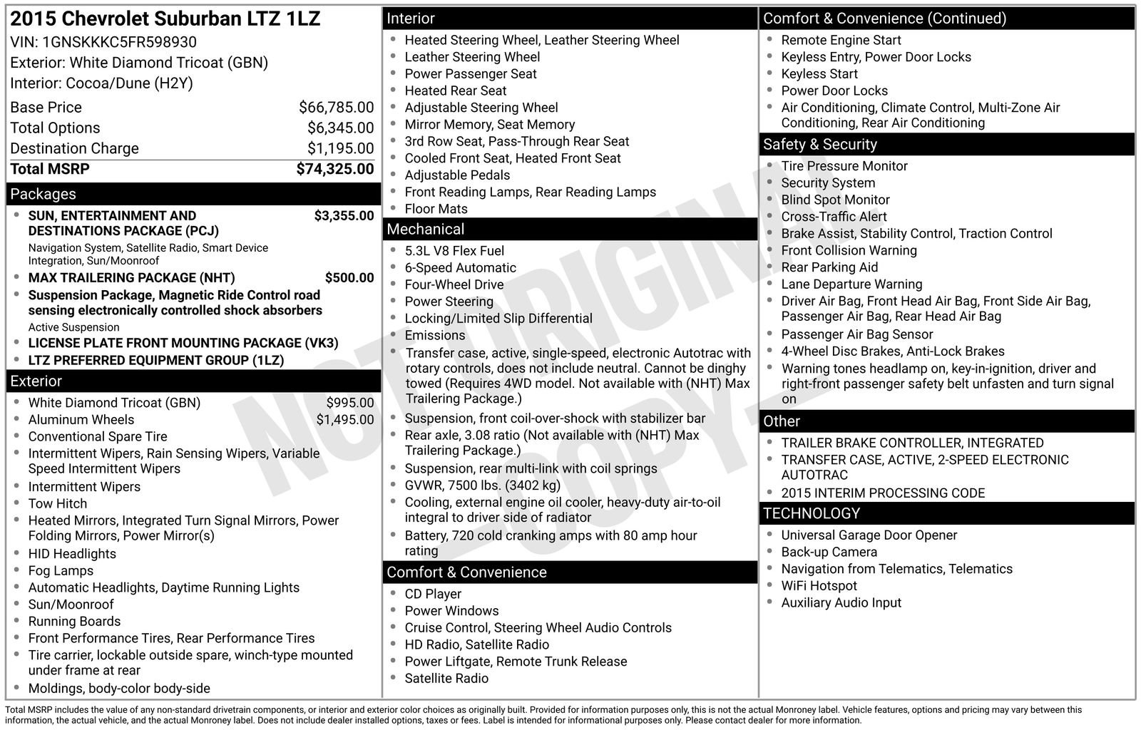 Used 2015 Chevrolet Suburban LTZ image 4