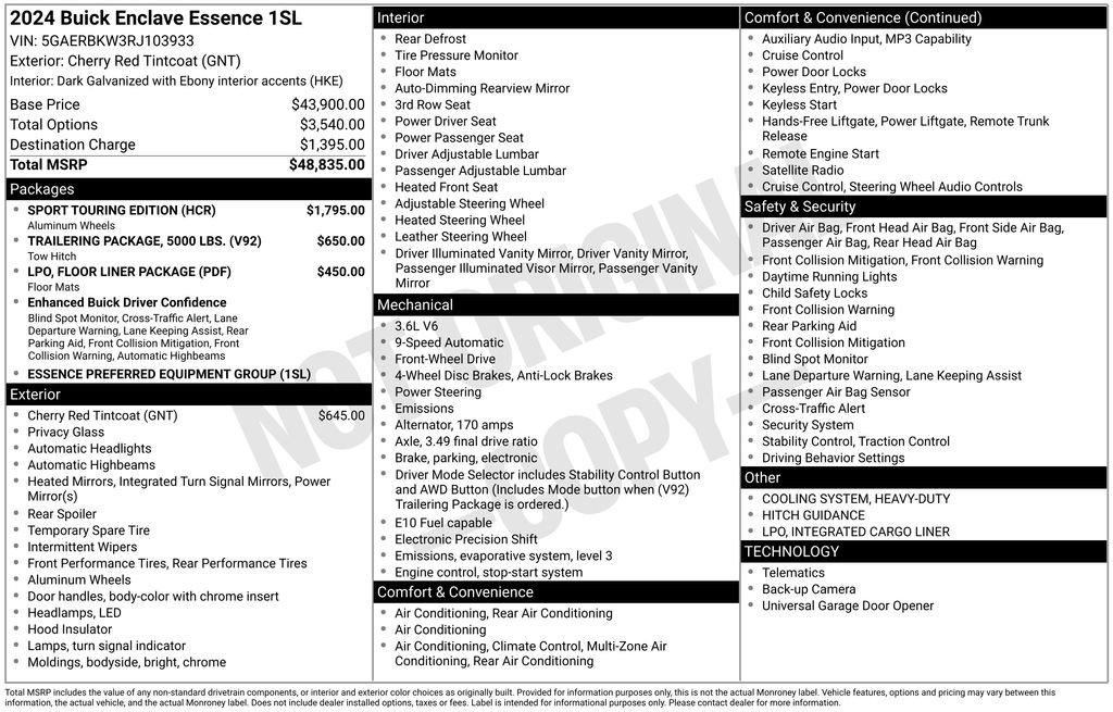 Used 2024 Buick Enclave Essence w/ Sport Touring Edition FWD image 7