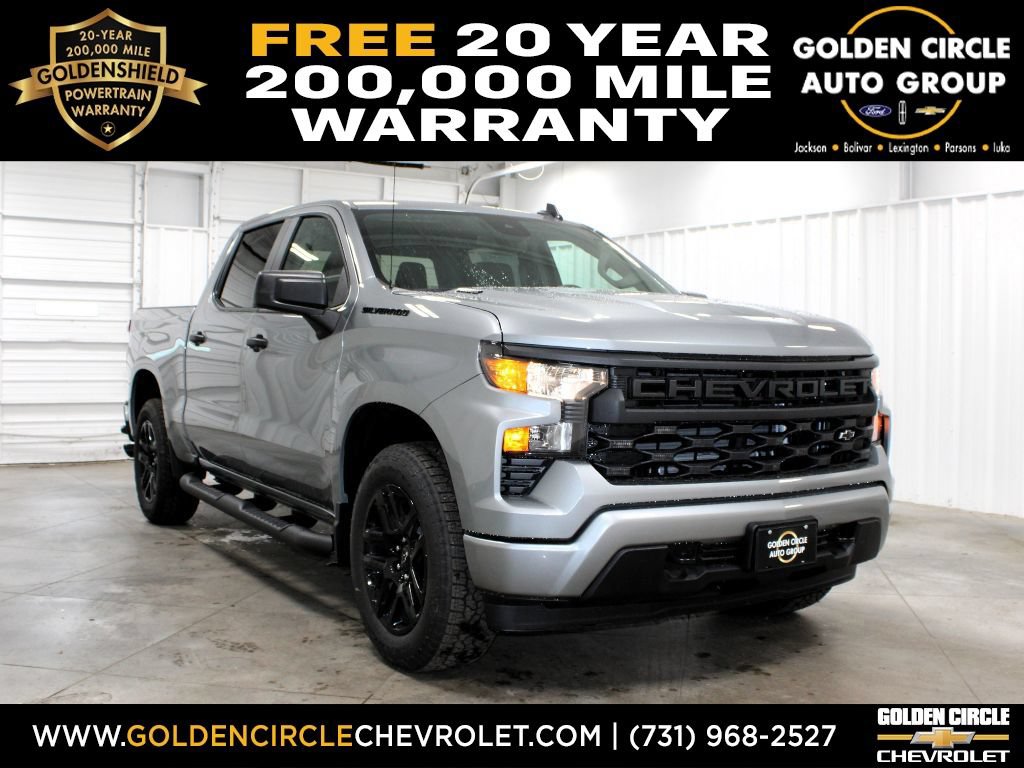 New 2026 Chevrolet Silverado 1500 Custom w/ Turbomax Blackout Package AWD/4WD image 1