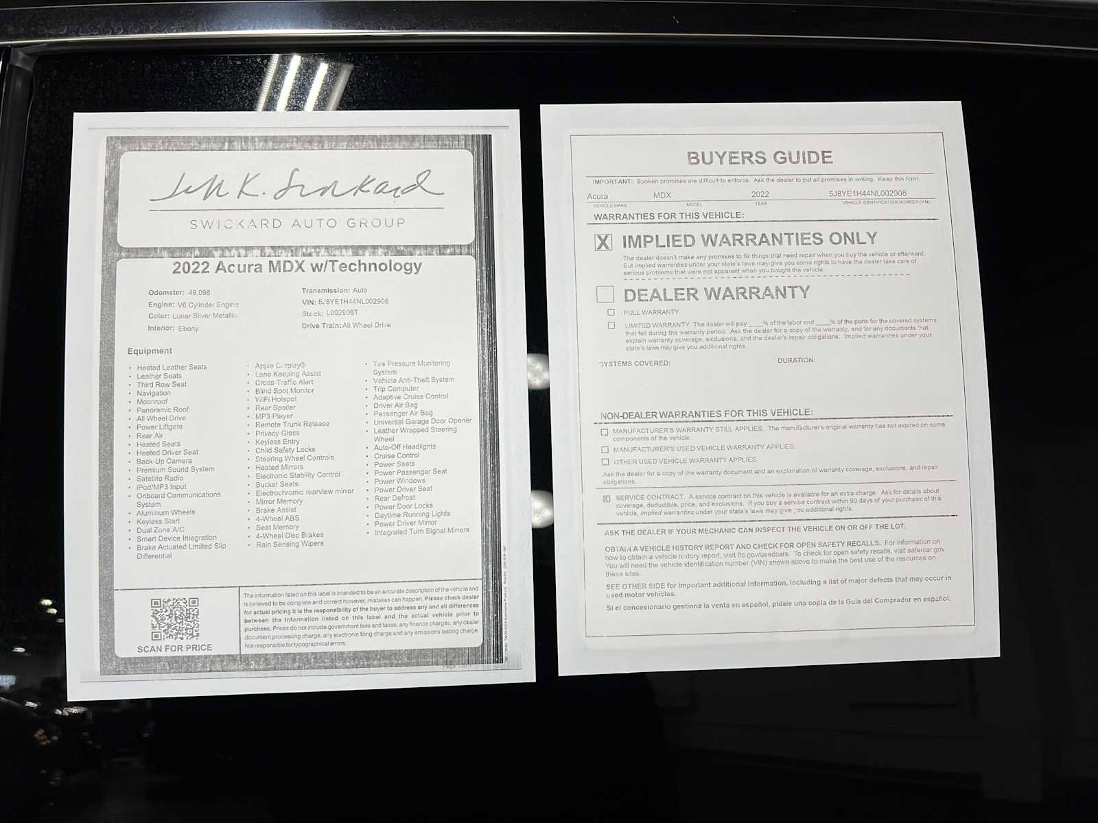 Used 2022 Acura MDX SH-AWD w/ Technology Package image 41