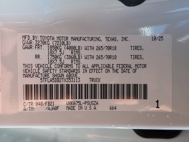 New 2026 Toyota Tundra SR5 image 16