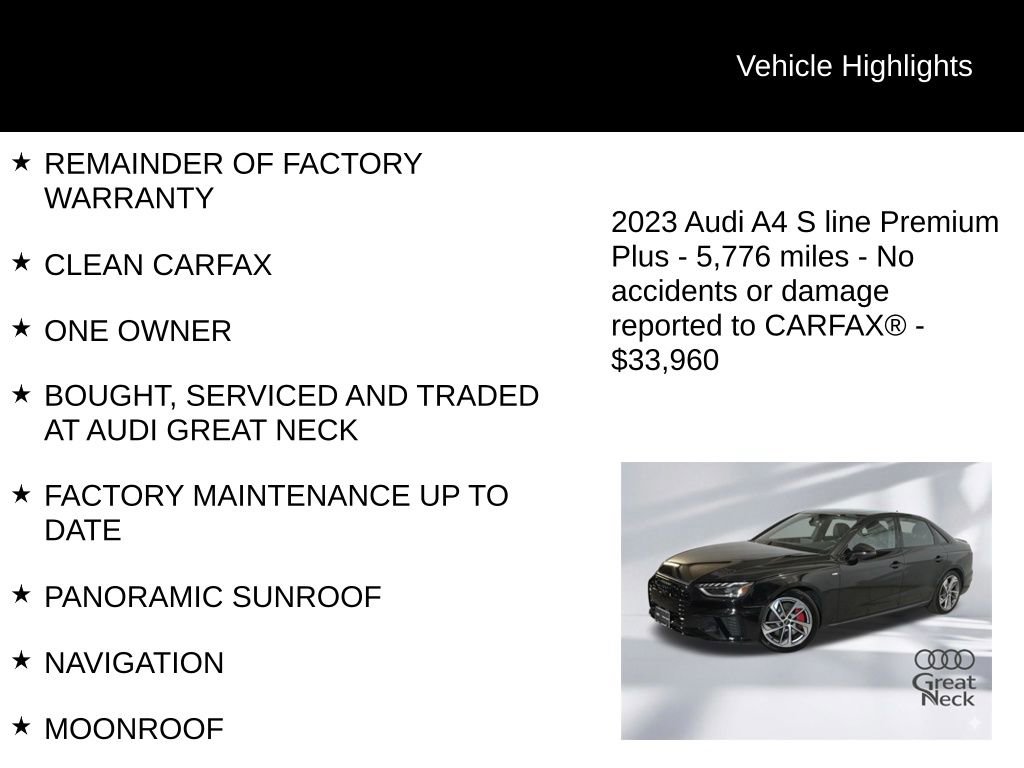 Used 2023 Audi A4 2.0T Premium Plus w/ Premium Plus Package image 9