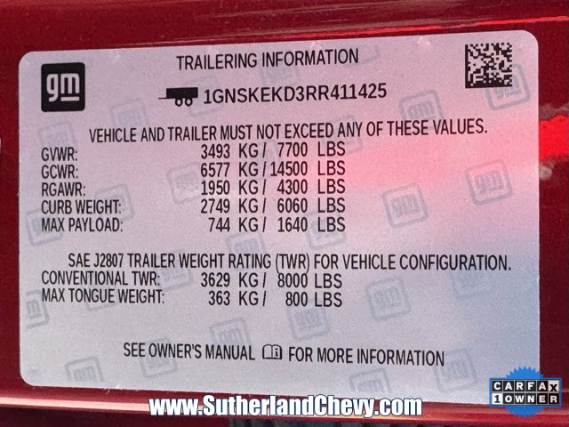 Certified 2024 Chevrolet Suburban RST w/ Luxury Package image 60