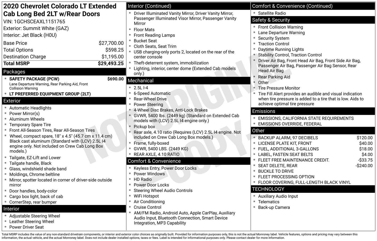 Used 2020 Chevrolet Colorado LT w/ Safety Package image 2