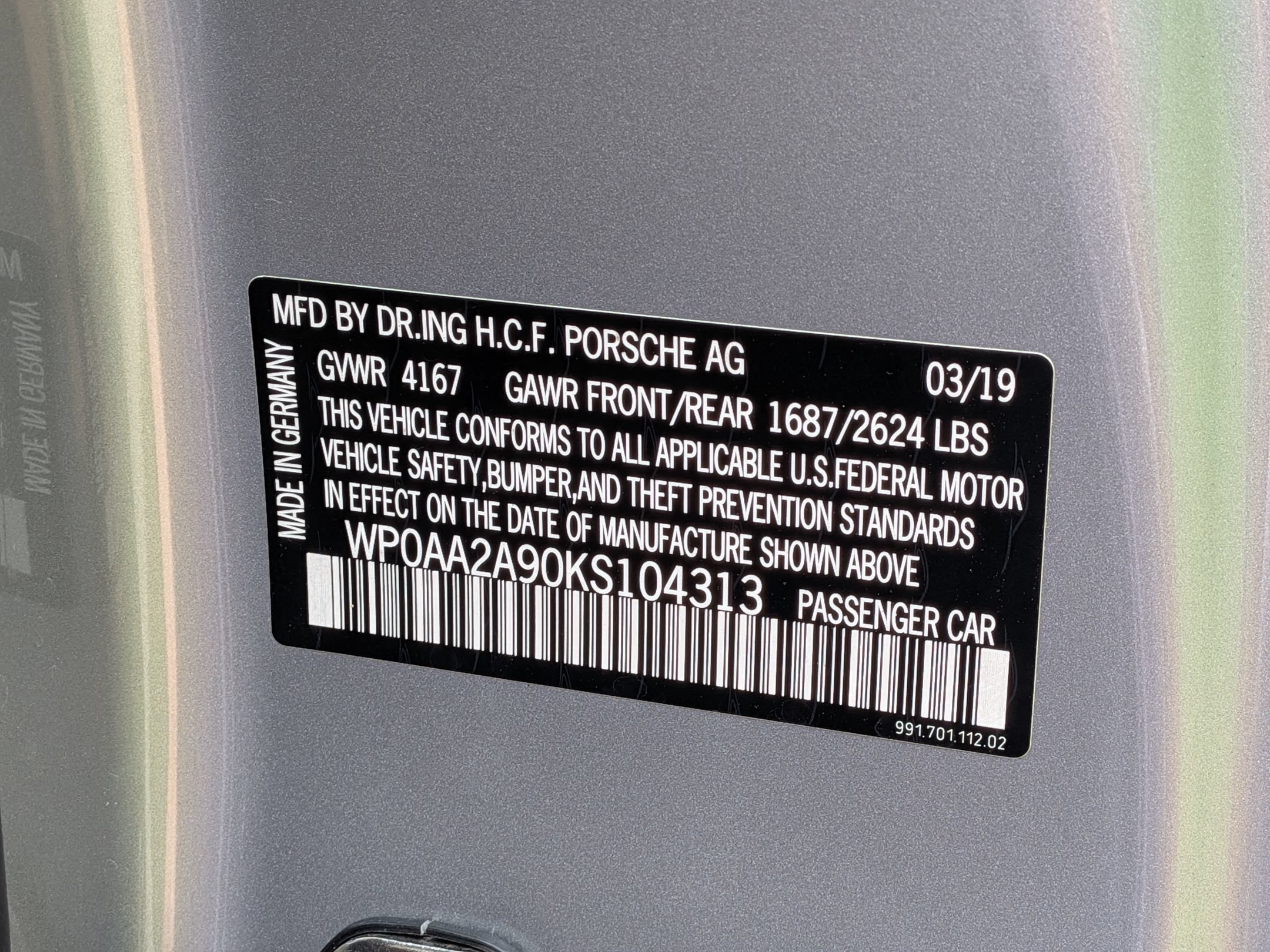 Certified 2019 Porsche 911 Carrera RWD image 37