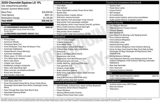 Certified 2020 Chevrolet Equinox LS w/ LS Convenience Package image 7