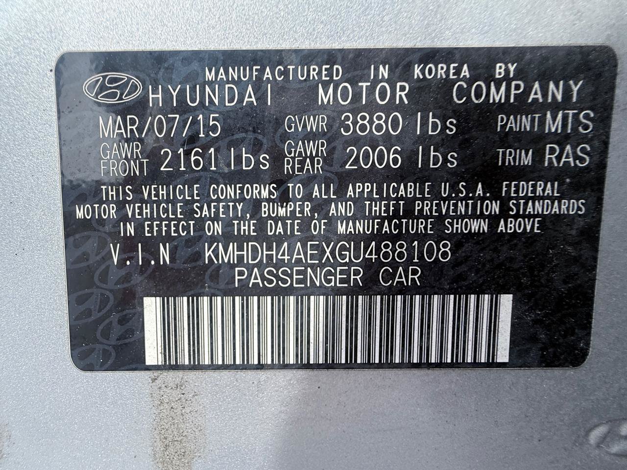 Used 2016 Hyundai Elantra SE FWD image 18