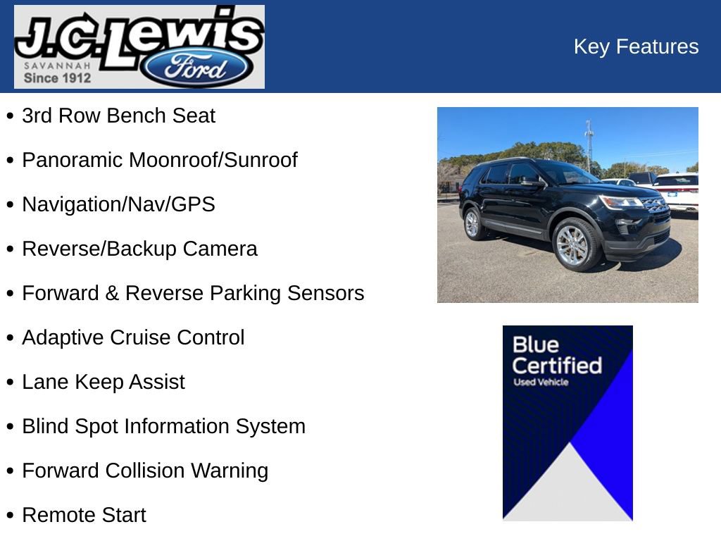 Used 2018 Ford Explorer XLT w/ Equipment Group 202A image 36