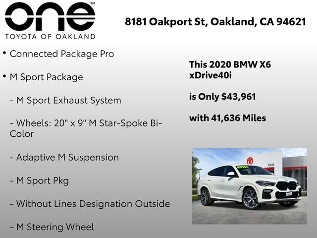 Used 2020 BMW X6 xDrive40i w/ M Sport Package AWD/4WD image 5