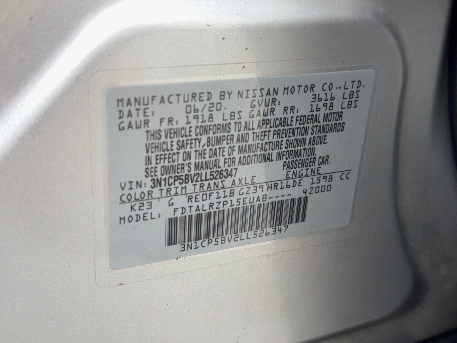 Used 2020 Nissan Kicks S FWD image 55