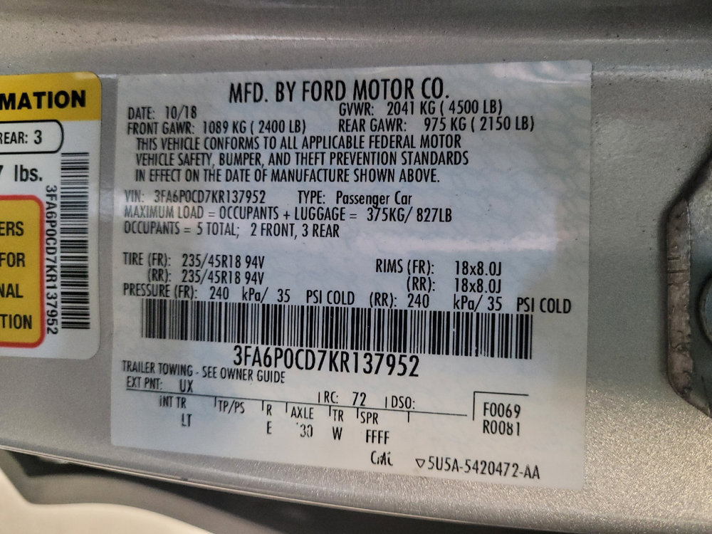 Used 2019 Ford Fusion SEL FWD image 33