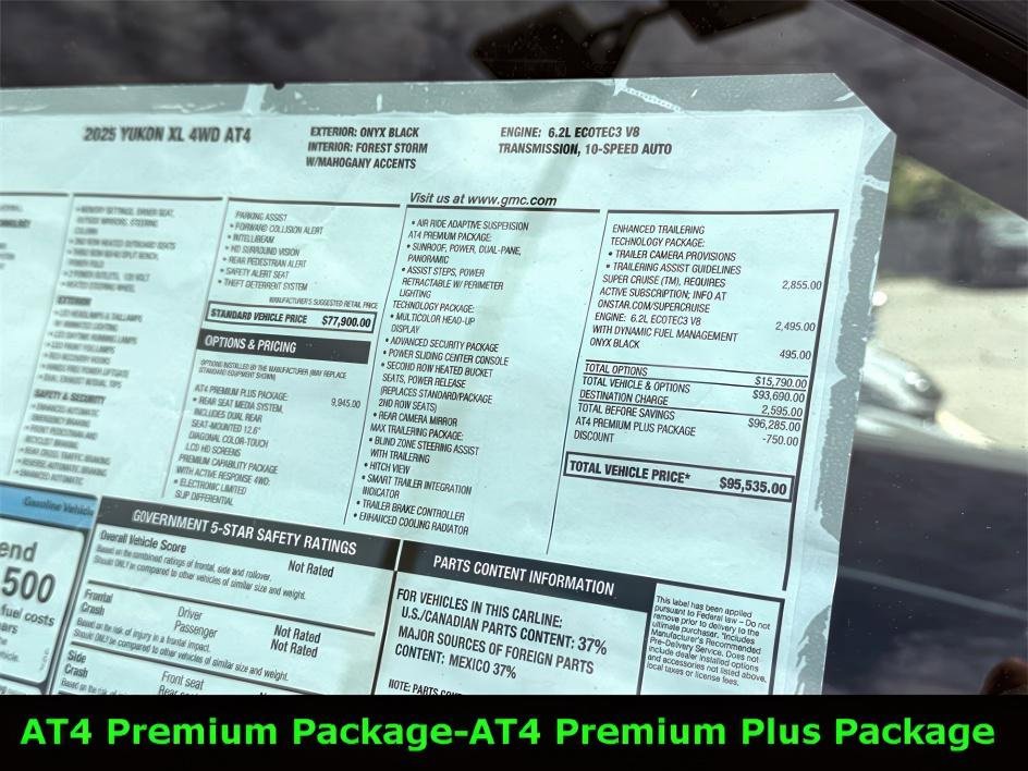 New 2025 GMC Yukon XL AT4 w/ AT4 Premium Plus Package image 6