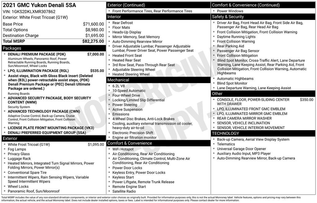 Used 2021 GMC Yukon Denali w/ Denali Premium Package image 4