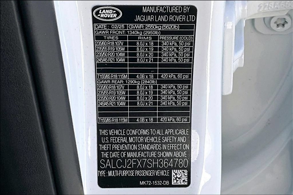 Certified 2025 Land Rover Discovery Sport S AWD/4WD image 17