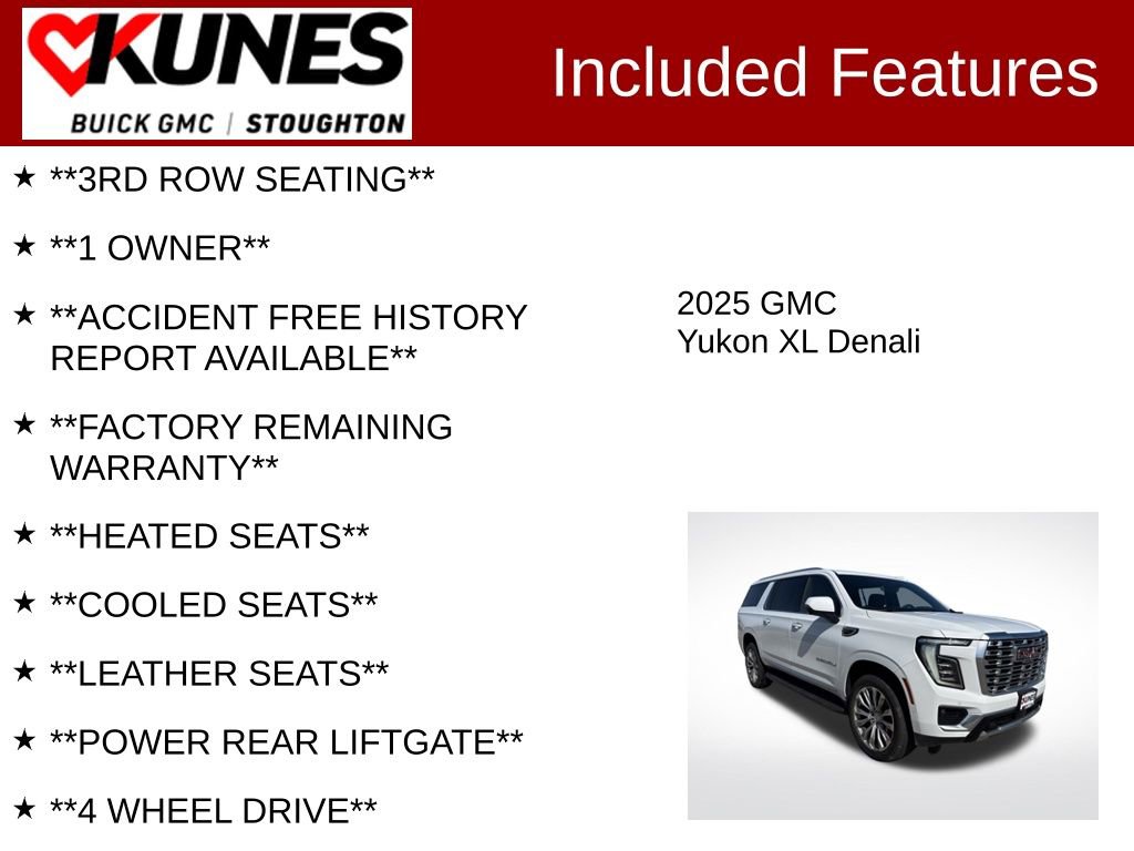 Used 2025 GMC Yukon XL Denali AWD/4WD image 3