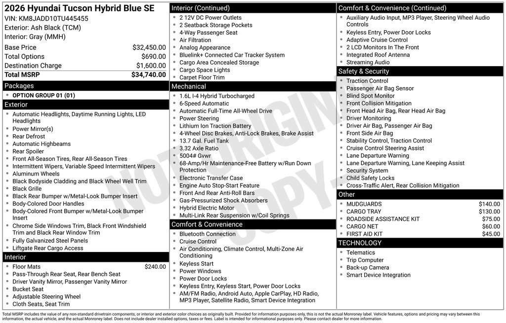 New 2026 Hyundai Tucson Blue SE image 17