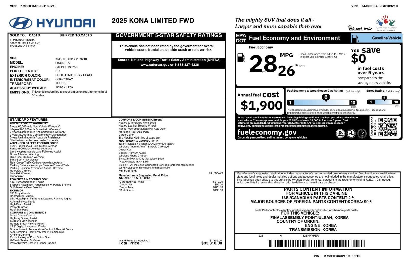 Used 2025 Hyundai Kona Limited image 2