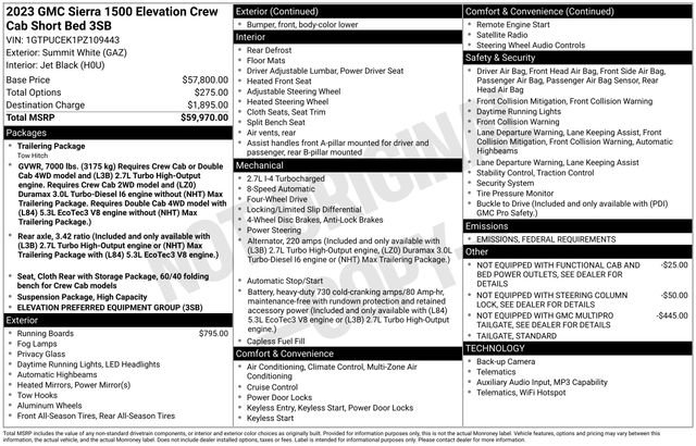 Used 2023 GMC Sierra 1500 Elevation image 7