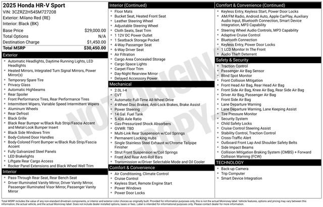 Used 2025 Honda HR-V Sport image 37