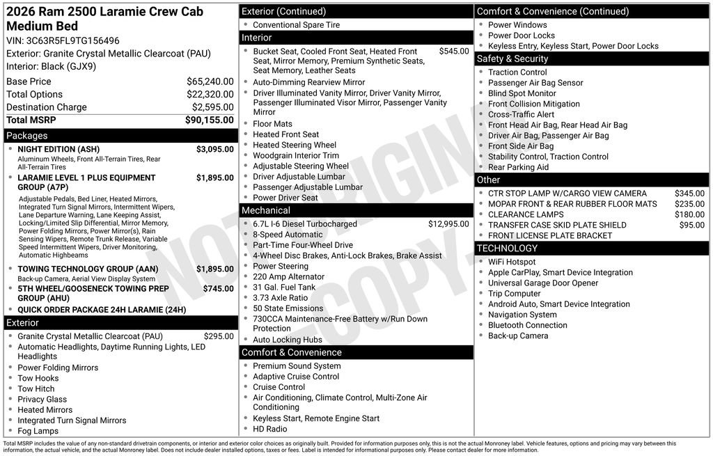 New 2026 RAM 2500 Laramie w/ Night Edition image 23