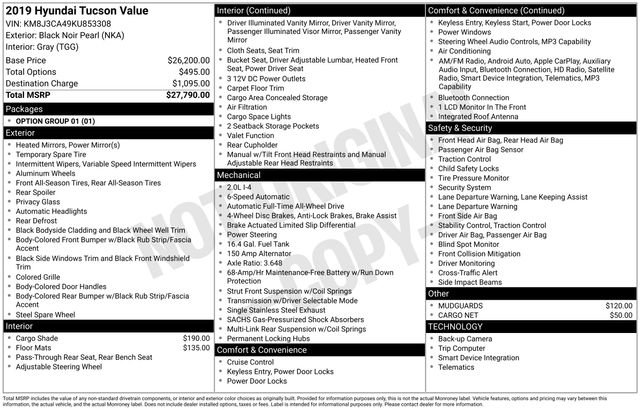 Used 2019 Hyundai Tucson Value AWD/4WD image 38