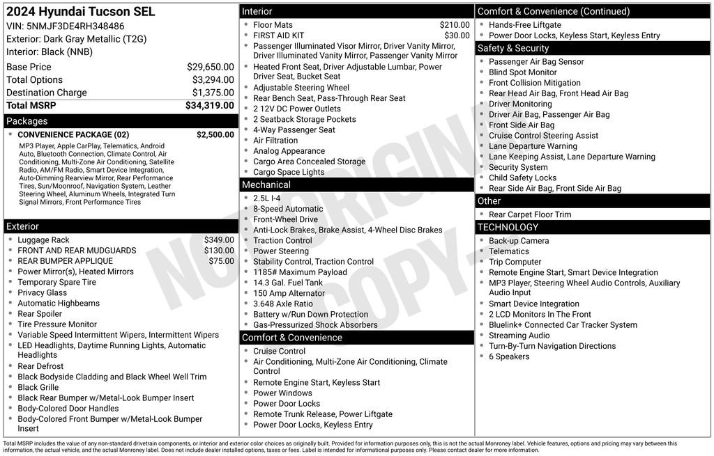 Used 2024 Hyundai Tucson SEL w/ Convenience Package FWD image 17
