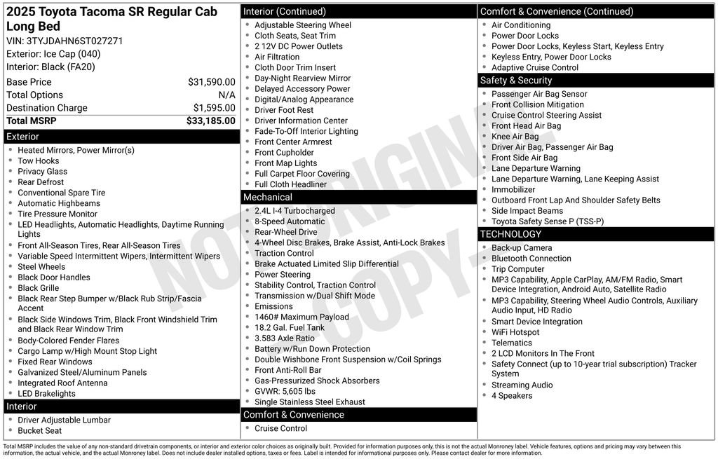 Used 2025 Toyota Tacoma SR RWD image 16