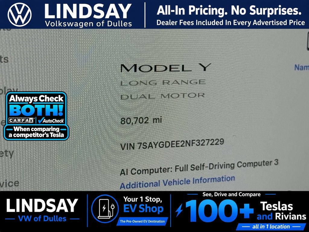 Used 2022 Tesla Model Y Long Range AWD/4WD image 28