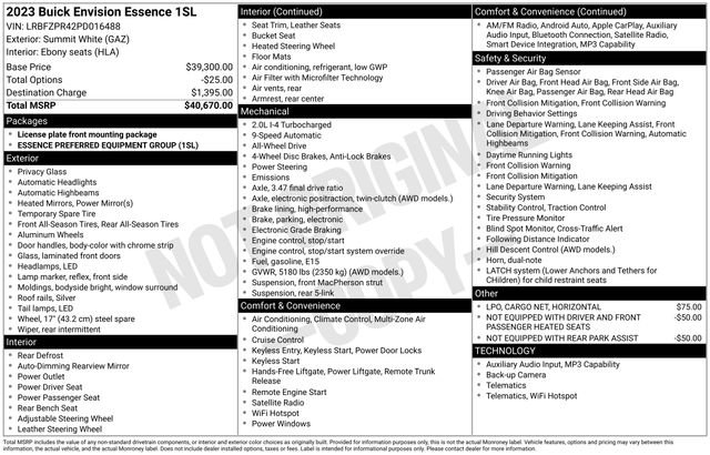 Used 2023 Buick Envision Essence image 19