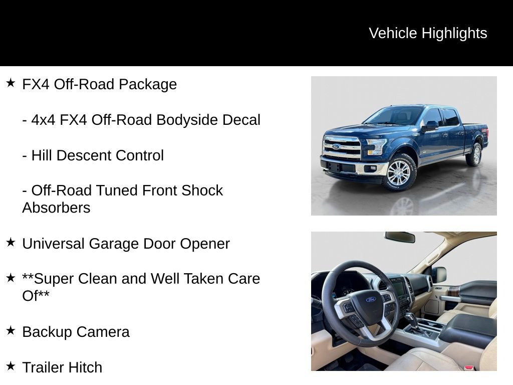 Used 2017 Ford F150 Lariat w/ Equipment Group 501A Mid AWD/4WD image 11