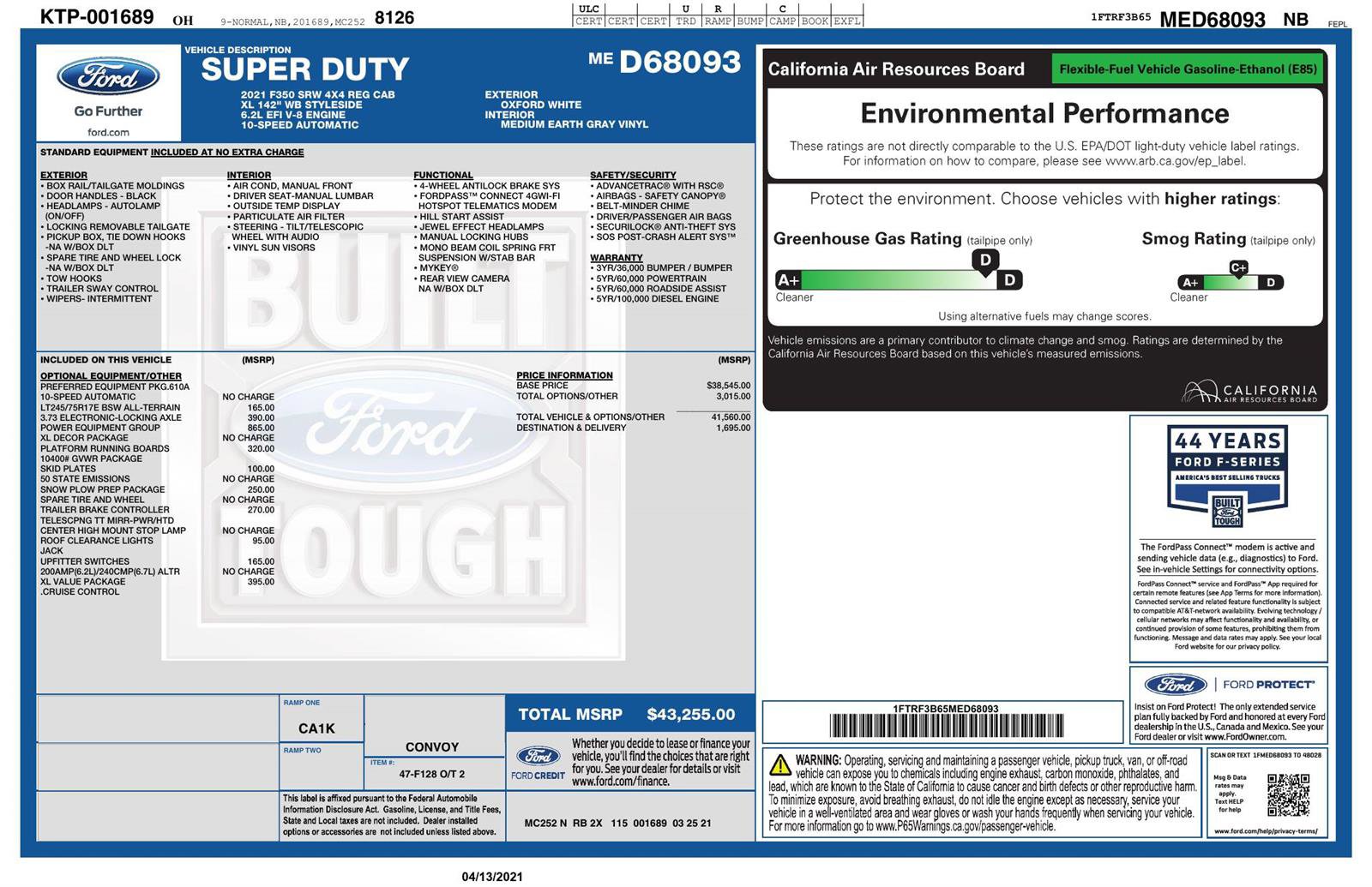 Used 2021 Ford F350 XL w/ Power Equipment Group image 4