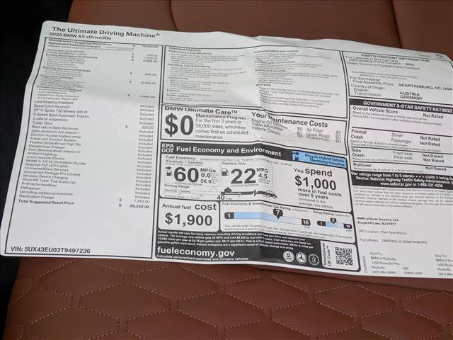 New 2026 BMW X5 xDrive50e w/ Executive Package AWD/4WD image 19