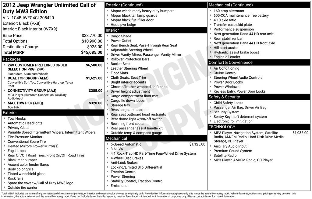 Used 2012 Jeep Wrangler Unlimited Rubicon AWD/4WD image 2